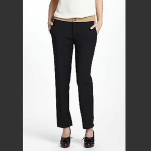 | Anthropologie Cartonnier | Black/Tan Straight Leg Pants